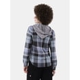 thumbnail image 3 of No Boundaries Plaid Button Down Shirt, Women's, 3 of 4