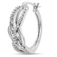 thumbnail image 3 of SuperJeweler 1/8 Carat Infinity Diamond Hoop Earrings, 3/4 Inch For Women, 3 of 5