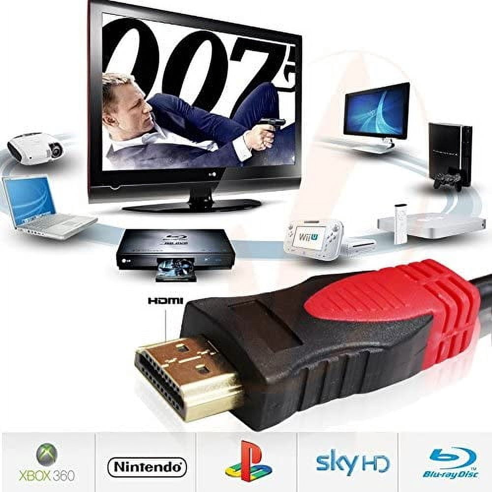 Simyoung HDMI Braided Cable Cord for TV HDTV Xbox 360 Xbox One PS3 4 5 High Speed 4K Compatible with Projector Laptop Television Monitor 75FT