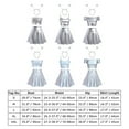 thumbnail image 4 of Women's 3Piece Metallic Outfit Shiny Crop Top + Silver Flared Skirt + Alien Headband Halloween Costume Clubwear Musical Festival Rave Outfit S Holographic Silver- Cami, 4 of 8