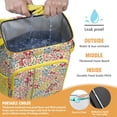 thumbnail image 2 of Travel Cooler Bag - Pioneer Flower Camping Beer Cooler Backpack with Bottle Opener- Waterproof Insulated Picnic Backpacks - Cooler Bag for Beach, 2 of 6