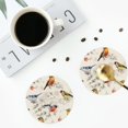 thumbnail image 5 of Balery 4 Pcs Little Birdsleather Coasters Set, Drink Table Cup Coasters For Living Room Kitchen Coffee Decor, 5 of 9