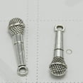 thumbnail image 2 of Luxshiny 20Ud De Colgantes Microfono En Aleacion Para Dijes DIY Color Plata Resistente, 2 of 8