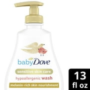 (3 pack) Baby Dove Sensitive Baby Wash For Baby Bath Time Melanin-rich Skin Nourishment Tear-Free And Hypoallergenic ,13 fl oz