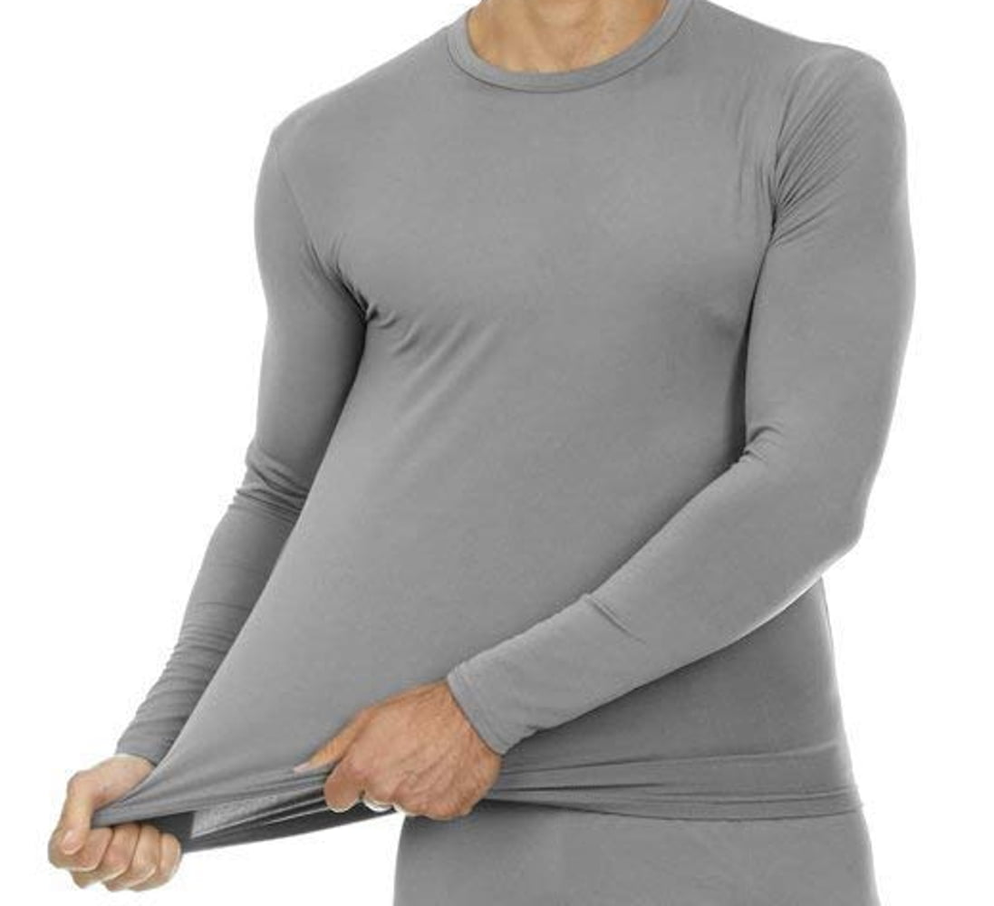 Umbro Mens Thermal Underwear Set Insulated Shirt & Long Johns, Light  Heather Gray Medium