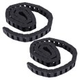 thumbnail image 1 of 2X 10 x 20mm 1M Open On Both Side Plastic Towline Cable Drag Chain,2 x Cable Drag Chain,black, 1 of 8