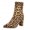 Brown, variant on Womens Fashion Leopard Print Pullover Boots Socks Boots Ankle Boots