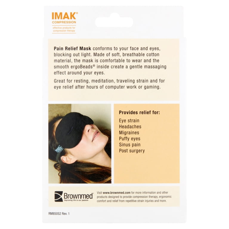 Brownmed IMAK Eye Pillow, Cooling Sleep Mask with ErgoBeads photo 5