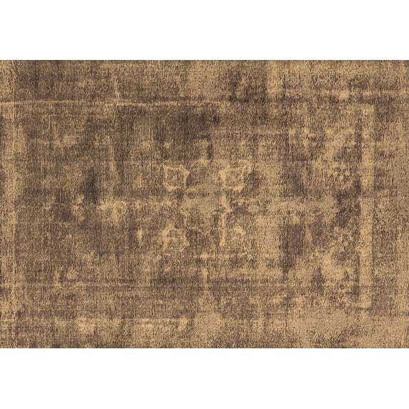 Ahgly Company Indoor Rectangle Oriental Brown Industrial Area Rugs, 7' x 9'