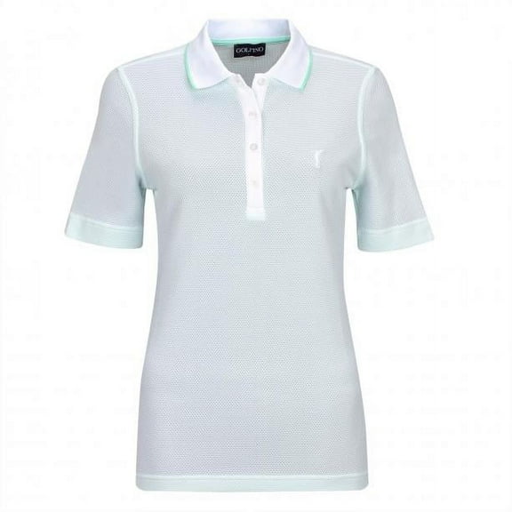 Golfino THE MERCEDES SHORT SLEEVE GOLF POLO, Ladies performance golf polo with moisture management size 2 (extra extra small)
