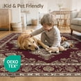 thumbnail image 4 of ODIKA 5'x7' Washable Area Rug Vintage Web Faded Classical Decorative Dense Intricate Carpect for Small Living Room, Bedroom, Easy Care, Non-Shedding, Pet Friendly, 4 of 7