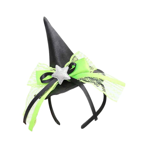 Decoraciones de Halloween, adornos de Halloween, regalos de Halloween, diadema de Halloween, decoración de bolas, diadema, hebilla de sombrero puntiagudo, sombrero de bruja, aro, diadema