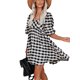 thumbnail image 5 of Txlixc - Vestido a cuadros de manga larga para mujer, elegante, suelto, informal, cuello cuadrado, vestido de fiesta Txlixc  Sexy, 5 of 8