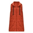 thumbnail image 5 of WXLWZYWL Women's Winter Long Hooded Puffer Vest Stand Collar Sleeveless Puffy Coat with Pockets, 5 of 6