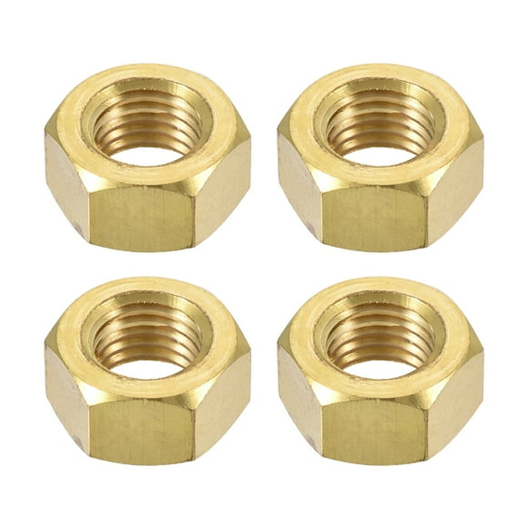 Unique Bargains M16 Brass Machine Screw Insert Lock Hex Hexagon Nut Fastener 4pcs