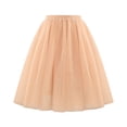 thumbnail image 2 of Women's High Waist Flowy Layered Short Skirt A Line Ruffle Festival Dance Casual Skirt Champagne L, 2 of 4