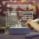thumbnail image 2 of Tablero de notas diario transparente Yashi con luz LED de noche USB blanco transparente, 2 of 5