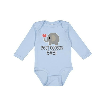 

Inktastic Best Godson Baby Boy Gift Baby Boy Long Sleeve Bodysuit
