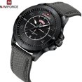 thumbnail image 2 of Men's Sports Watch with Nylon Strap: Waterproof Gold Quartz Big Face Date Clock - Perfect for Outdoor Activities, 2 of 17