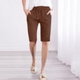 thumbnail image 2 of Yubnlvae 2025 High Waist Linen Pants - Summer Wide Leg Cropped Trousers - Lightweight Breathable Palazzo Pants (S-XXXL) (Coffee | L), 2 of 7