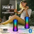 thumbnail image 2 of DUAL 3" Portable Rechargeable MultiColor LED Party Light 2500W Bluetooth Speaker, 2 of 12