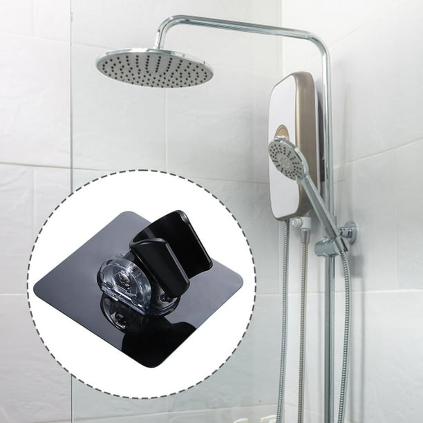 Soporte para cabezal de ducha, placa Base fija, montaje en pared para cabezales de ducha de mano, soporte para varilla de ducha, soporte para brazo de Negro Macarena Titular de la alcachofa de ducha
