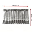 thumbnail image 3 of Black and White Buffalo Check Plaid Window Valances Floral Lace Semi Sheer Kitchen Curtain Farmhouse Gingham Curtains Rod Pocket Valances for Living Room, 42"x18", 3 of 8