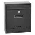 thumbnail image 1 of yuksok Wall Mount Mailbox Lockable Drop Box Rainproof Mail Box for door Gate Black, 1 of 8