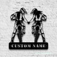 thumbnail image 2 of Craftnamesign Custom Motocross Biker Couple Metal Wall Art LED Light, Custom Dirt Bike Name Sign, 2 of 5