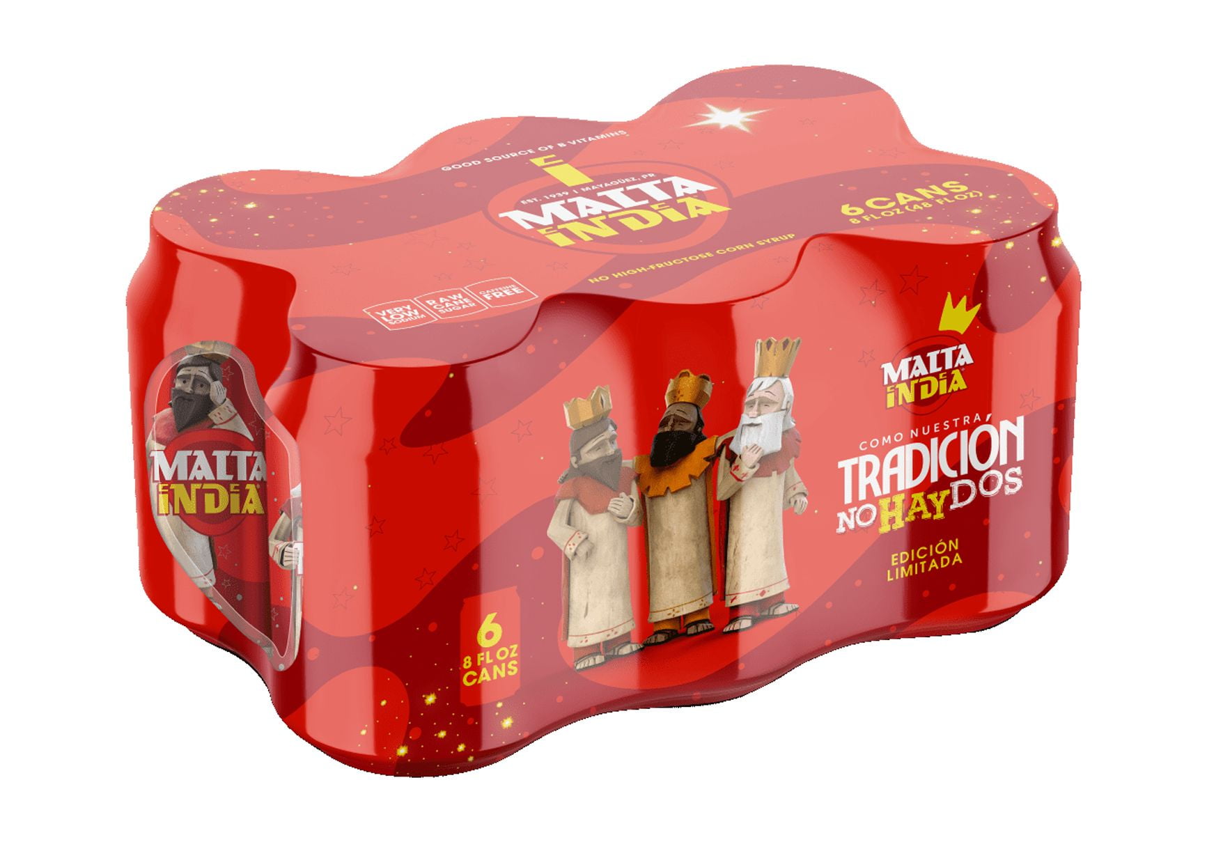 (2 pack) Malta India Malt Beverage 6 Pack 8 fl oz Aluminum Can, Allergens Not Contained
