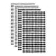 thumbnail image 1 of 2190Pcs 3mm/5mm Rhinestone Stickers for Crafts, 4 Sheet Round Rhinestone Sticker for Scrapbooking, Black, 1 of 5