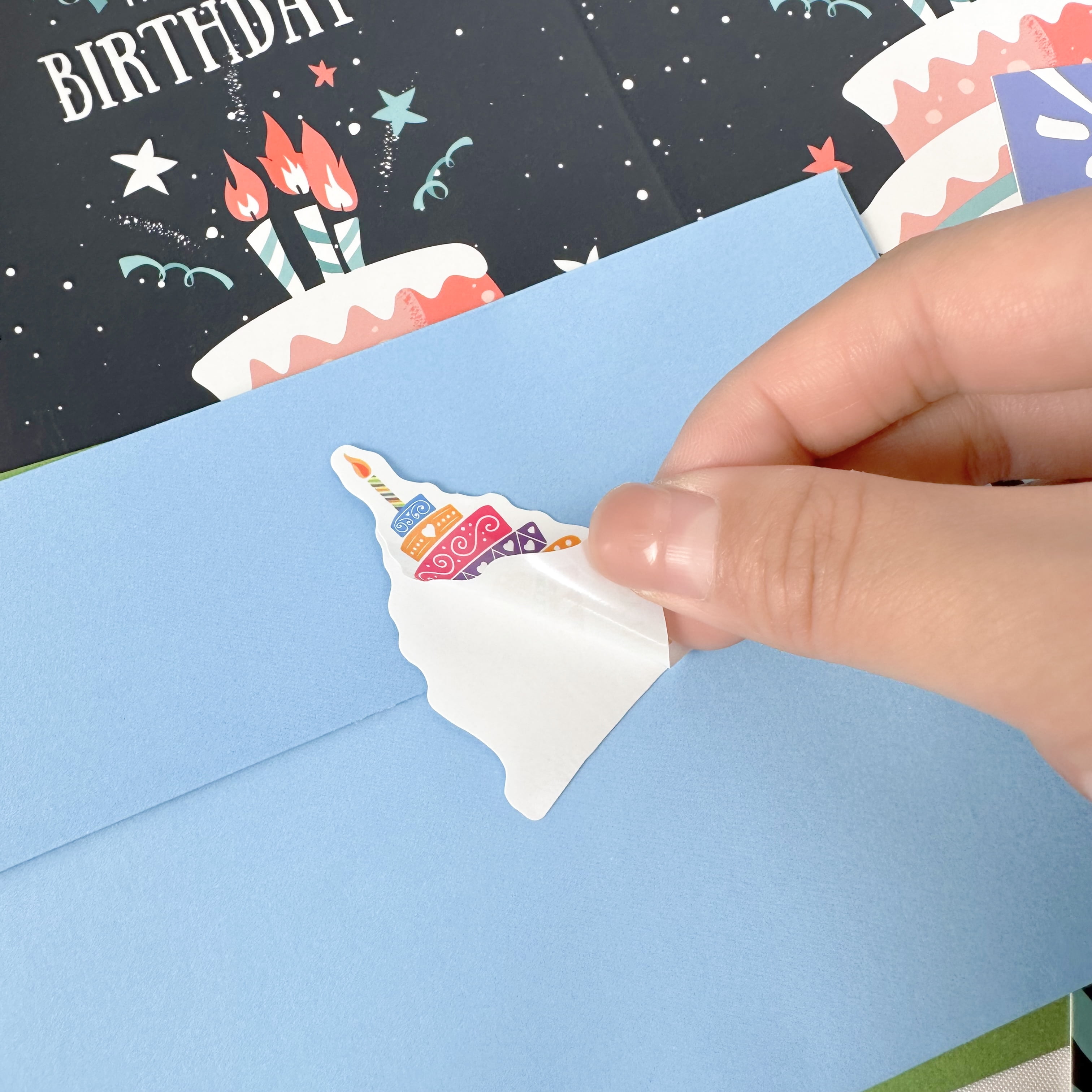 Birthday Cards with Envelopes and Stickers, Bulk Greetings Cards Perfect for Adults Children (24 Cards, 24 Envelopes, 2 Sheet Stickers)