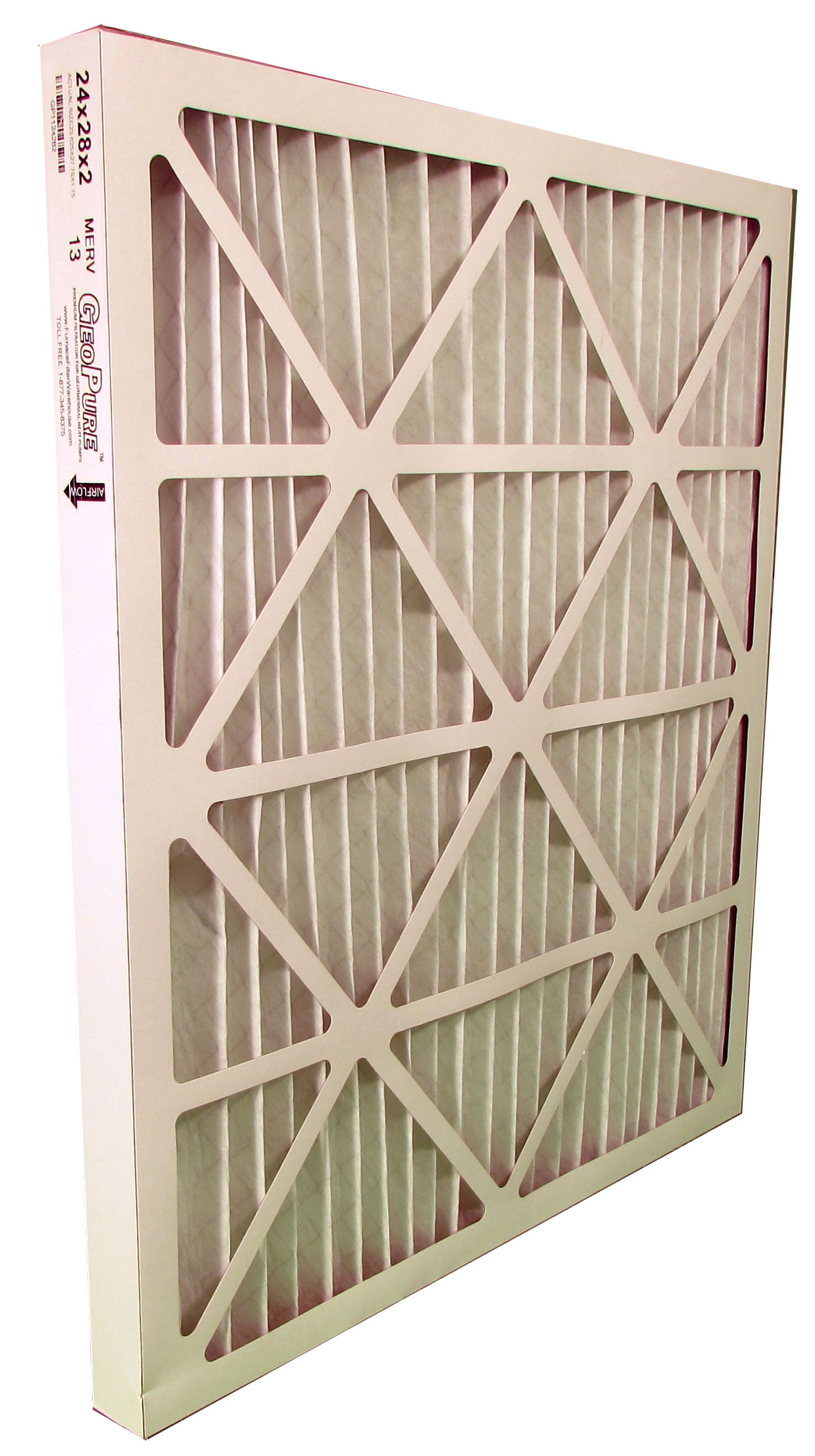 24x28x2 MERV 13 GeoPure Geothermal Air Filter (pack of 2)