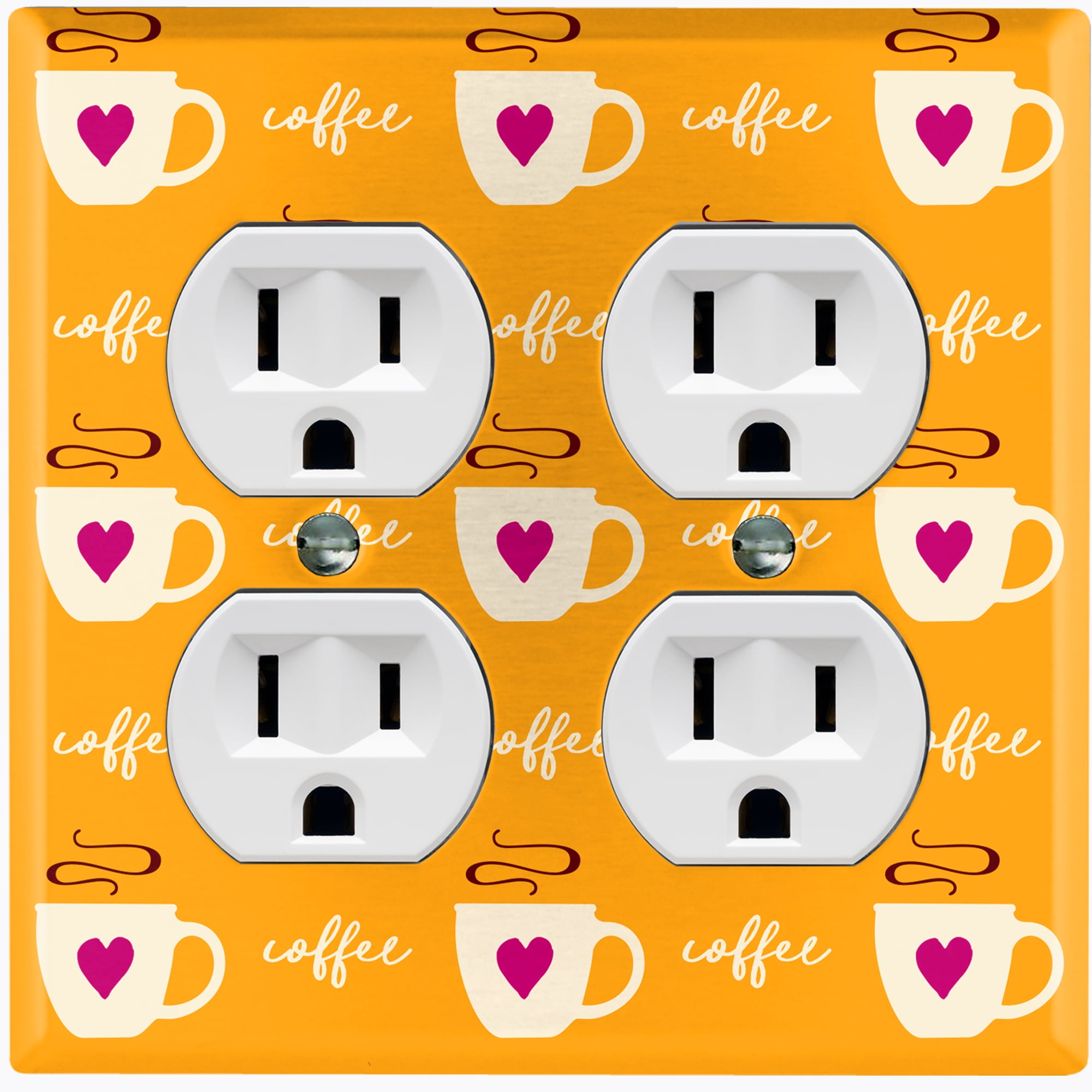 Wall Plate Valentine's Heart Pattern Switch Plate Light Switch Cover Decorative Outlet Cover for Living Room Bedroom Kitchen 