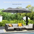 thumbnail image 6 of Outsunny 9.5' Double-sided Patio Umbrella with Tilt Outdoor Umbrella, Grey, 6 of 10
