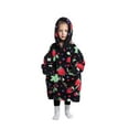thumbnail image 3 of Oversized Wearable Blanket Hoodie For Adult Kids - Big Hooded Sherpa Junior Sweatshirt With Front Pocket, 3 of 5