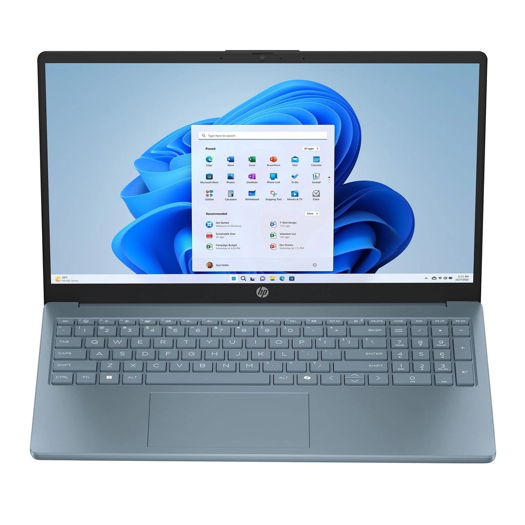 HP 15.6" Laptop Intel N-Series N200 4GB RAM 128 GB Flash Memory Moonlight Blue (15-fd0082wm)
