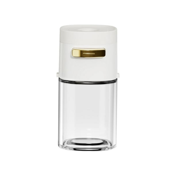 Sales medidoras Pimentero Botella medidora de condimentos Control de sales tipo pulsador Blanco