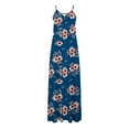 thumbnail image 4 of CEHVOM Robes d'Été pour Femmes Décontractées Boho Imprimées à Cerceau avec Poches, 4 of 5