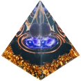 thumbnail image 1 of Orgone Coloré Pyramide Résine Cristal Pyramide Guérison Cristal Énergie pour Protection Ornement Spirituel de Bureau, 1 of 7