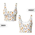 thumbnail image 5 of Fotbe Cute Rabbit Pattern Womens' Sports Bra Longline Wirefree Padded with Medium Support Sports Moisture-Wicking Workou Vest,Tank Top-, 5 of 7