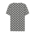 thumbnail image 5 of Xixinqiwan Women Tops,Women's T-Shirt Graphic Tees Floral Printed Casual Short Sleeve Button Down Tops Summer Loose Fitted Top, 5 of 6
