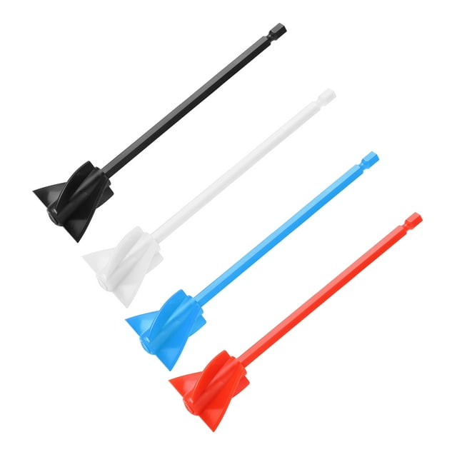 Pièce de Forage de Mélangeur de Peinture Réutilisable, 4pcs Pagaies de Mélangeur de Résine Pièce de Forage de Peinture Pièce Jointe de Mélangeur Époxy