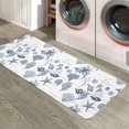 thumbnail image 6 of Kitchen Rugs and Mats,Coast Coral Summer Beach Shell Conch 2 Piece Anti Fatigue Area Runner Rug Set Comfort Standing Floor Mat,Retro Lerrer Navy Blue Non Slip Absorbent Doormats for Laundry/Bathroom, 6 of 6
