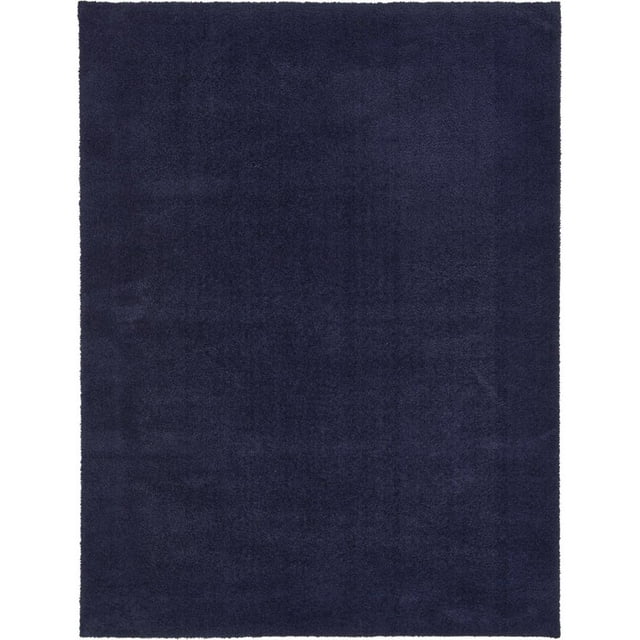 Unique Loom Tapis Moderne Urbain Studio Solide 9' x 12' Rectangle Bleu Nuit