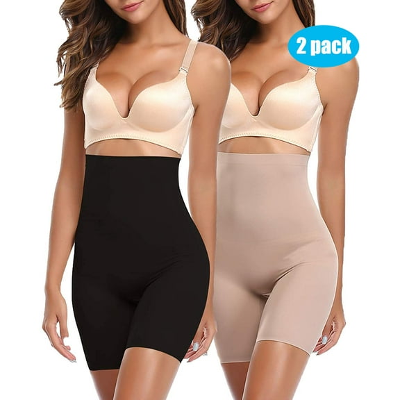 VASLANDA Firm Control Shapewear Seamless Hi Waist Thigh Slimming Anti Chafing Shorts
