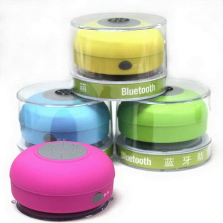 Green SubWoofer Wireless Bluetooth Waterproof Shower Speaker + Mic Suction