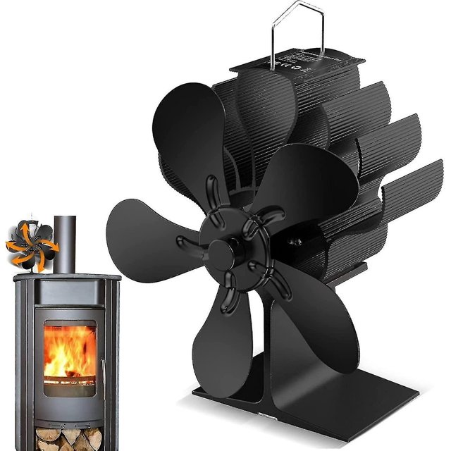 Ventilador de chimenea de 8 aspas con doble motor, ventilador de estufa de leña