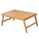 thumbnail image 4 of Mesa plegable de madera para suelo, mesa para portátil, mesa auxiliar, mesa de desayuno, rectangular, superficie pulida, para leer, trabajar, jugar y M, 4 of 9