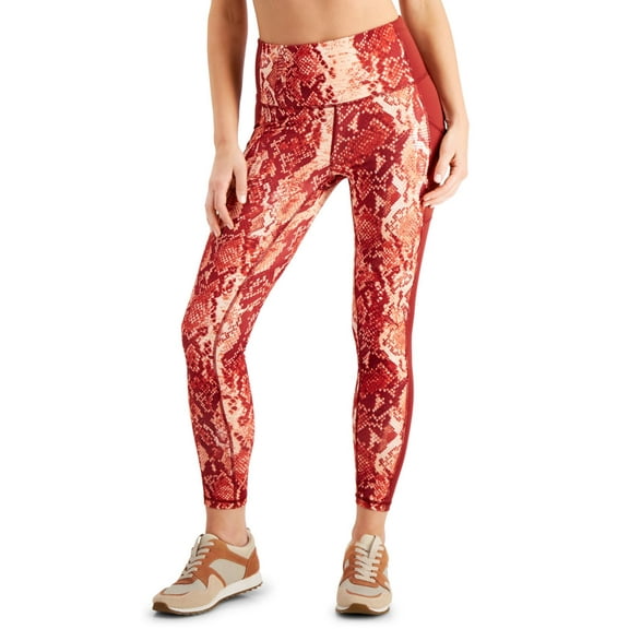 Ideology Womens Snakeskin-Print 7/8 Leggings